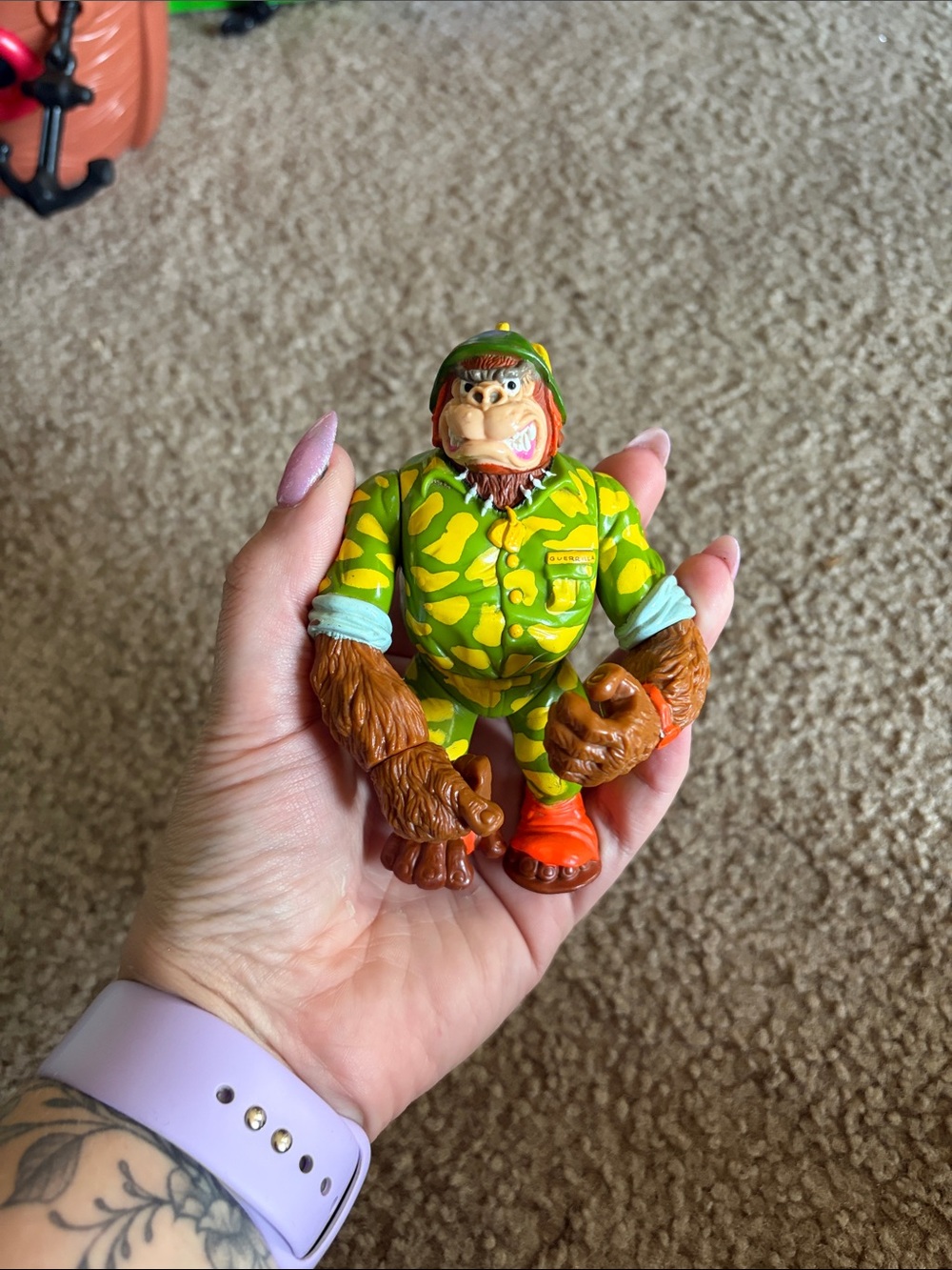 B73 TEENAGE MUTANT NINJA TURTLES SGT BANANAS 1990 GORILLA APE